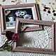 Photo frame Shabby-vintage.Dusty rose, smoky blue,milky white. Photo frames. Natalya Karepova (oceanoflove). Интернет-магазин Ярмарка Мастеров.  Фото №2