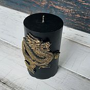 Подарки к праздникам handmade. Livemaster - original item The Year Of The Dragon: Wax Candle Golden Dragon 2024. Handmade.