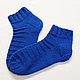 Носки детские синего цвета "Полоски", размер 21. Носки. Уютные аксессуары. Ярмарка Мастеров.  Фото №5