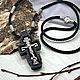 Заказать Деревянный крестик на шнурке со Святыми. MisMi jewelry. Ярмарка Мастеров. . Крестик Фото №3