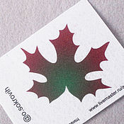 Материалы для творчества handmade. Livemaster - original item Felt Pattern for brooch Maple leaf Red Green. Handmade.
