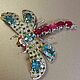 Dragonfly brooch 'Summer' with topaz and rubies. Brooches. SELENA. Online shopping on My Livemaster.  Фото №2