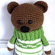 Bear in a sweater. Stuffed Toys. yuliya-dudkova. Online shopping on My Livemaster.  Фото №2