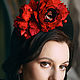 Шляпа ободок Розы. Шляпы. NovozhilovaHats. Ярмарка Мастеров.  Фото №6