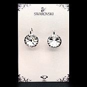 Silver earrings with Swarovski crystals_A gift for the New Year