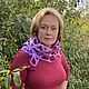  Шарф оплечье « Фиалковое облако». Шарфы. Волшебное руно (tatiana-bor). Ярмарка Мастеров.  Фото №6