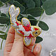 Brooch fish koi carp embroidered with beads. Brooches. vettochka. Online shopping on My Livemaster.  Фото №2