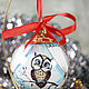 Christmas ball porcelain 'Owls'. Christmas decorations. KASTdecor. My Livemaster. Фото №5