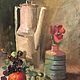 Oil painting. Still life with white jug, Pictures, Moscow,  Фото №1