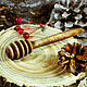 Деревянный дризл - ложечка для меда из березы. D3, Утварь, Новокузнецк,  Фото №1