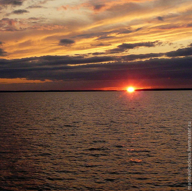 Закат на Онежском озере в интернет-магазине на Ярмарке Мастеров ...