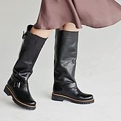 Обувь ручной работы handmade. Livemaster - original item Casual black boots black sole, beige Welt. Handmade.