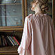 Tea Rose Cotton Nightgown with Pink Sleeve. Nightdress. Delicate Clothing Store (Daria). My Livemaster. Фото №5