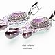 Order Lavender Lace earrings with lavender Ural amethysts. Elena Potsepnya Jewelry. Livemaster. . Earrings Фото №3