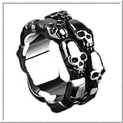 Украшения handmade. Livemaster - original item Ring with Skulls men`s No. 4 steel. Handmade.