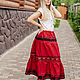 Order Tiered skirt made of linen 'Duchess'. Olga Lado. Livemaster. . Skirts Фото №3