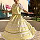 Summer dress, flying cotton and lace Provence, light yellow, Dresses, Tashkent,  Фото №1