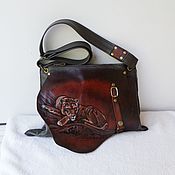 Сумки и аксессуары handmade. Livemaster - original item Leather bag with engraving.. Handmade.