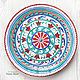 Large plate on the wall 'Turkey' porcelain d 40 cm. Plates. Art by Tanya Shest. My Livemaster. Фото №6