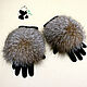 Gloves with silver fox fur 'Crystal'. Avtoledi. Gloves. Mishan (mishan). Online shopping on My Livemaster.  Фото №2