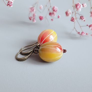 Украшения ручной работы. Ярмарка Мастеров - ручная работа Серьги Крыжовник. Handmade.