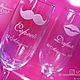 Wedding glasses, engraved with 'I'. Wedding glasses. My dear home. Online shopping on My Livemaster.  Фото №2
