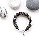 Bracelet made of natural tourmaline and lava stones, black bracelet. Bead bracelet. florispb. Online shopping on My Livemaster.  Фото №2