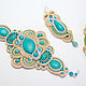 Soutache set with turquoise for Olga, Jewelry Sets, Odessa,  Фото №1