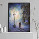 Paintings: landscape of the night city lantern LONDON FOG. Pictures. pictures & decor of TanyaSeptember. Online shopping on My Livemaster.  Фото №2