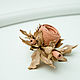 Miniature brooch made of leather rose color Nude. jewelry made of leather. Brooches. lanssveta. My Livemaster. Фото №5