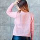 Women's sweater pink mohair. Sweaters. Yuliya knitting. My Livemaster. Фото №5