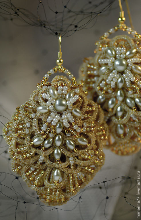 Серьги с бусинами и бисером "Роксолана". Анкарс. в интернет-магазине на ...