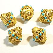 Материалы для творчества handmade. Livemaster - original item Beads Nepal gilding. pcs. Handmade.