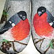 Felted slippers " Bullfinch " -2, Slippers, Murmansk,  Фото №1