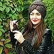 Чалма с блеском "Шоколадный маффин". Чалмы. SOFIE ACCESSORIES. Интернет-магазин Ярмарка Мастеров.  Фото №2