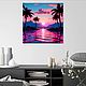 Заказать Постер, принт для печати "Synthwave sunset". Травин Арт. Ярмарка Мастеров. . Плакаты и постеры Фото №3