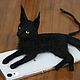 Black cat Maine Coon. Felted Toy. zverki (zverki). My Livemaster. Фото №4