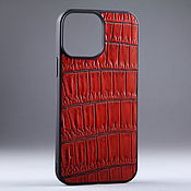 Сумки и аксессуары handmade. Livemaster - original item Case for any iPhone model made of crocodile skin IMA8002OB. Handmade.
