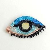 Украшения handmade. Livemaster - original item Brooch Eye Blue Pupil Mirror. Handmade.