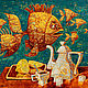 Сублимация на керамике "Рыбки к чаю", Картины, Краснодар,  Фото №1