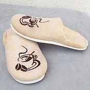 Обувь ручной работы handmade. Livemaster - original item Felted Slippers-Slippers 