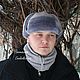 Комплект "Король севера". Шапка-ушанка и снуд. Шапка-ушанка. Наталья Глебовская. Ярмарка Мастеров.  Фото №4