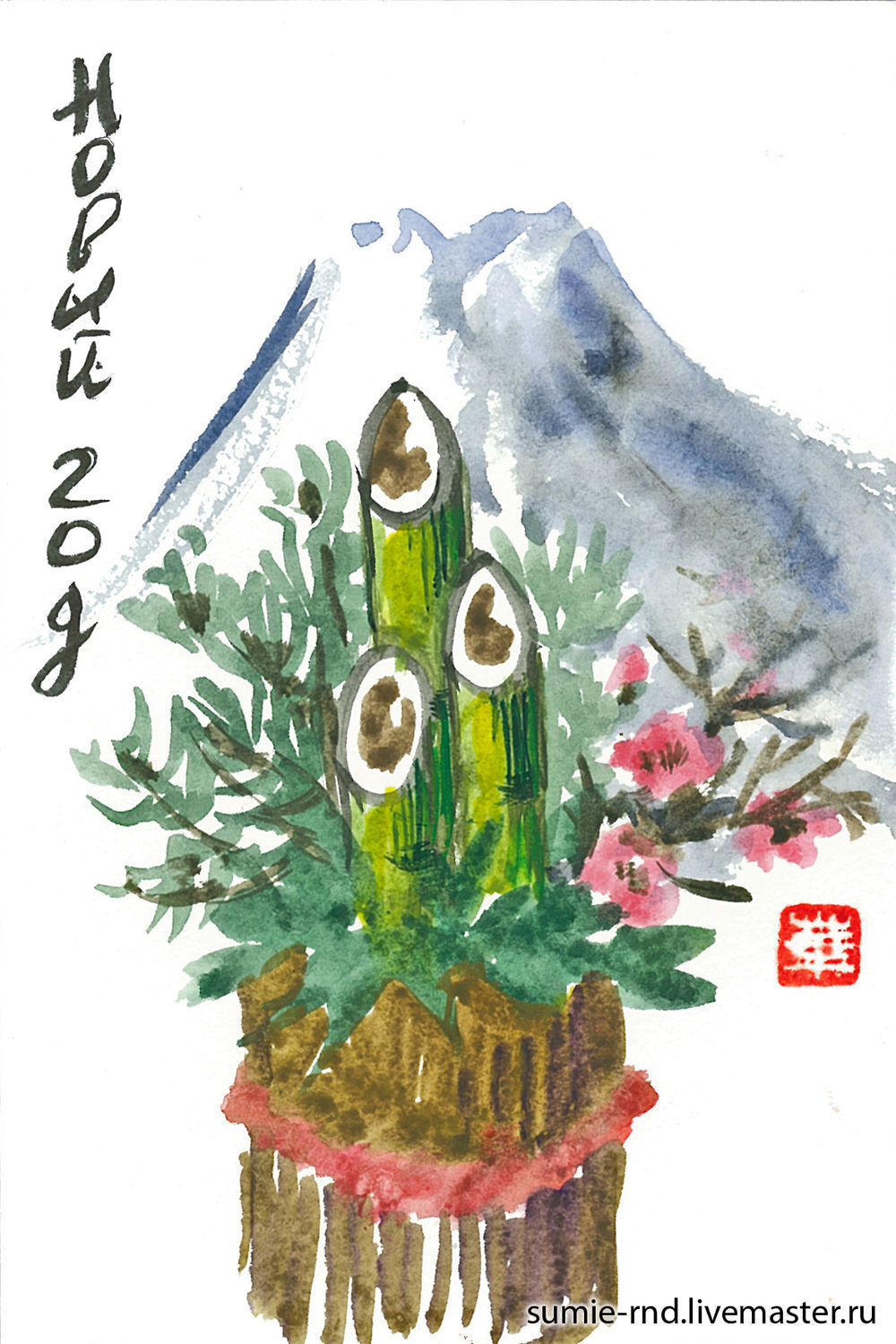 Японские новогодние открытки