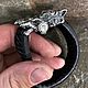 Bracelet made of leather ' Wolf». Braided bracelet. veseliy-viking. My Livemaster. Фото №4