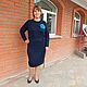 Платье "Гроза" из полушерсти,большой размер,реглан,пояс, Dresses, Khimki,  Фото №1