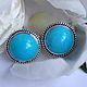 earrings with natural turquoise 'perfection', silver, Earrings, Moscow,  Фото №1
