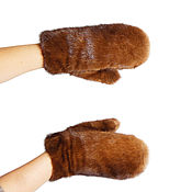Аксессуары handmade. Livemaster - original item Warm winter mittens made of mink fur 