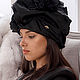 Turban hat hijab of black silk with roses. Turban. TURBAN SVS. My Livemaster. Фото №4