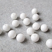 Материалы для творчества handmade. Livemaster - original item White agate 6 mm, 28951210 beads ball smooth. Handmade.