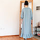 Платье "Голубой Пион". Платья. Одежда из льна. Интернет-магазин Ярмарка Мастеров.  Фото №2